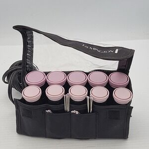 remington hot rollers curlers (10) Pink/Black Bag